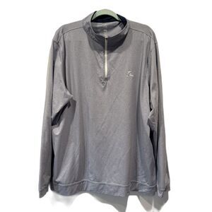 Rhoback Performance Quarter Zip Pullover Light Blue Gray Golf Men sz XXL